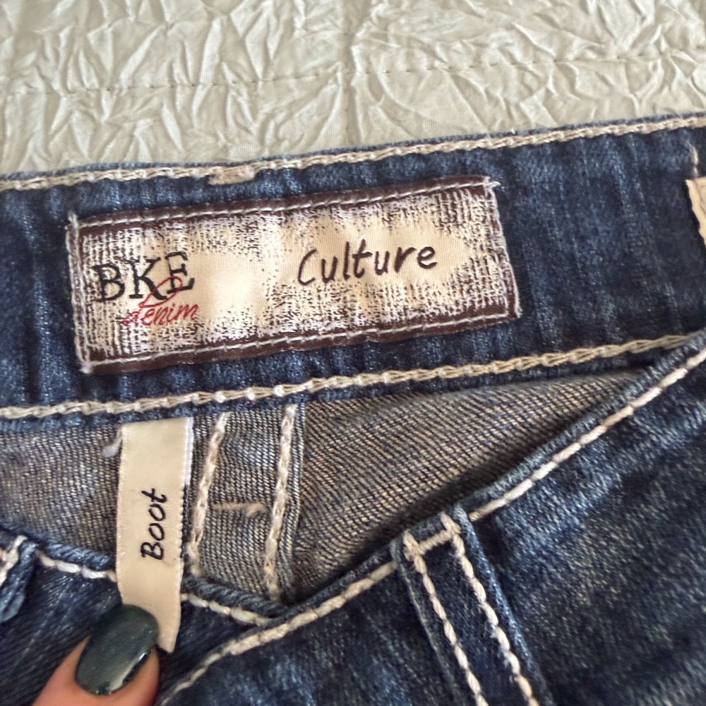 BKE Dark Blue Bootcut Kids Jeans - Picture 5 of 9